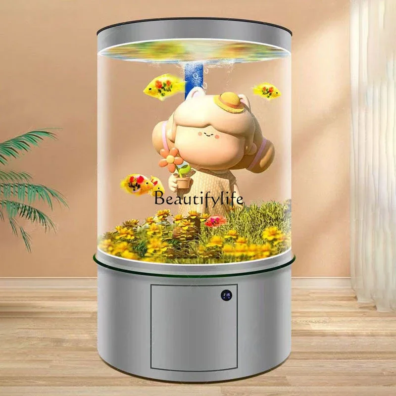 

FG26Columnar fish tank floor-to-ceiling vertical glass intelligent ecological water tank