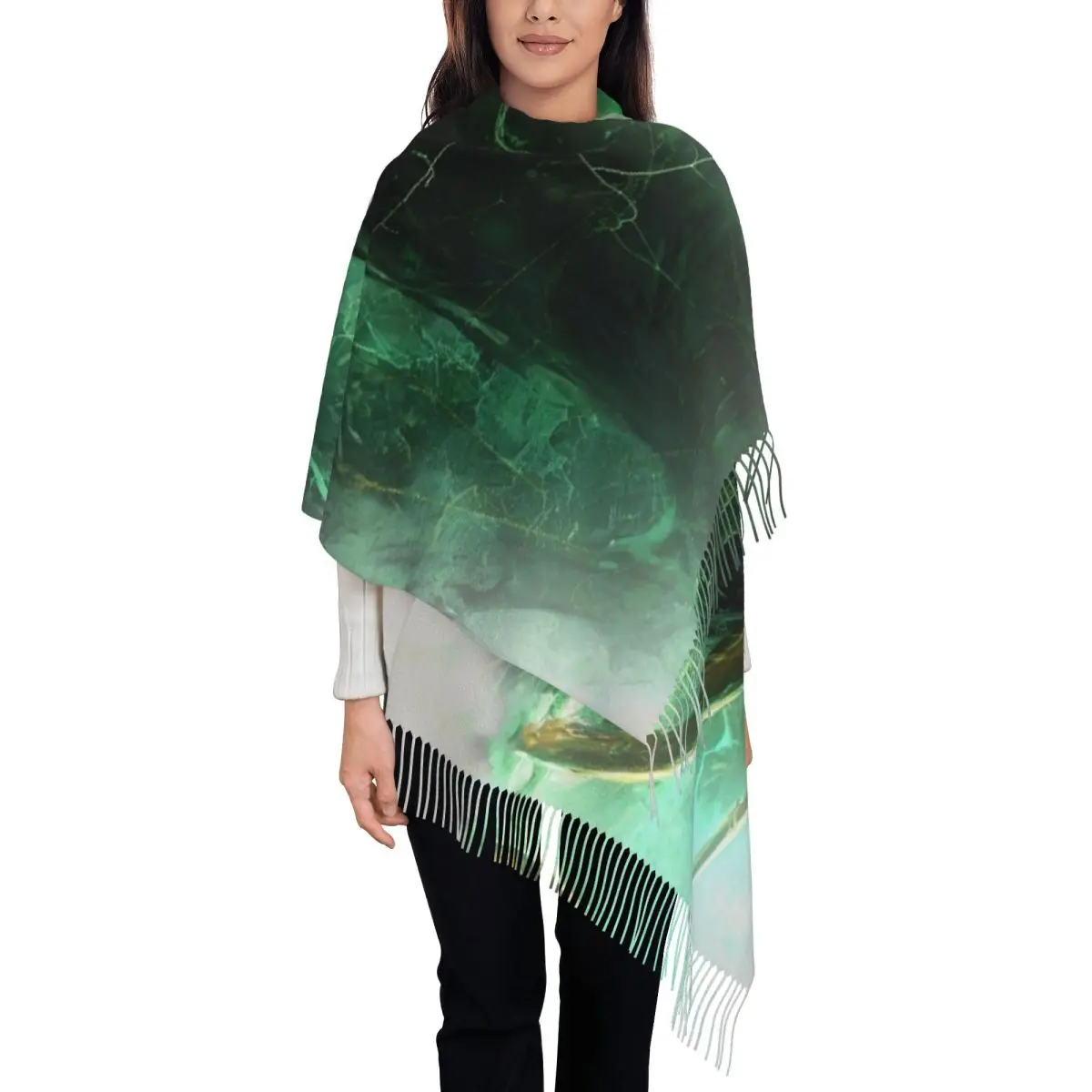 

Женские длинные шарфы из фильма Локи на заказ, женские зимне-осенние мягкие теплые шаль с кисточками, шарф