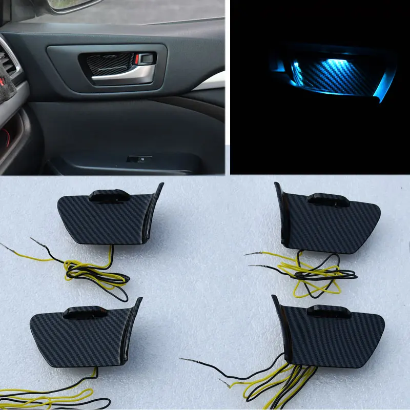 Door Bowl Atmosphere Light For Toyota Camry XV50 2014 2015 2016 Interior LED Blue Car Handle Frame Light For Camry VII2012 2013