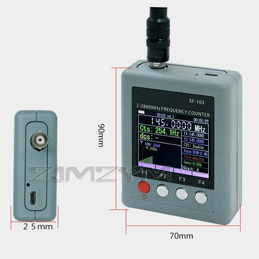 SF-103 dmr signal prüfbar 2mhz-2800mhz digitaler frequenz zähler ctcss/cdcss frequenz messer breite bereich frequenz