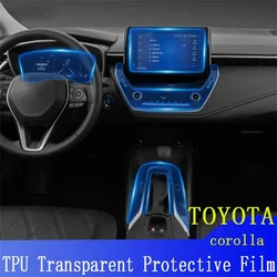 Car Door Center Console Media Dashboard Navigation TPU Anti-scratch Protector Film For Toyota Corolla Car Accessories