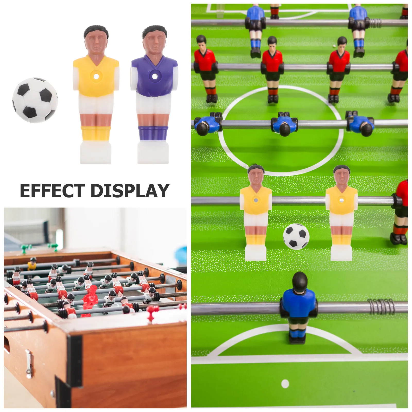 1 Conjunto de Acessórios para Máquina de Futebol de Mesa: Bonecos de Resina de Futebol, Compatíveis Universalmente para Peças de Reposição de Pebolim, Noite de Jogo