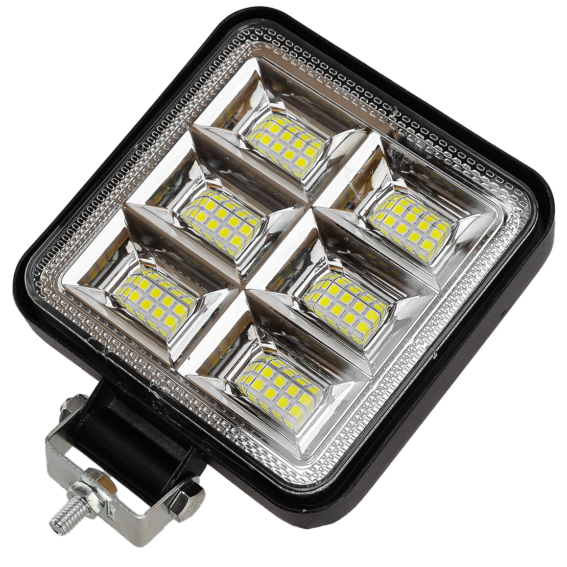 2pcs Square 4-Inch White LED Work Light Pods Flood Spot Lamp For Cars Truck Off Road SUVs Vans