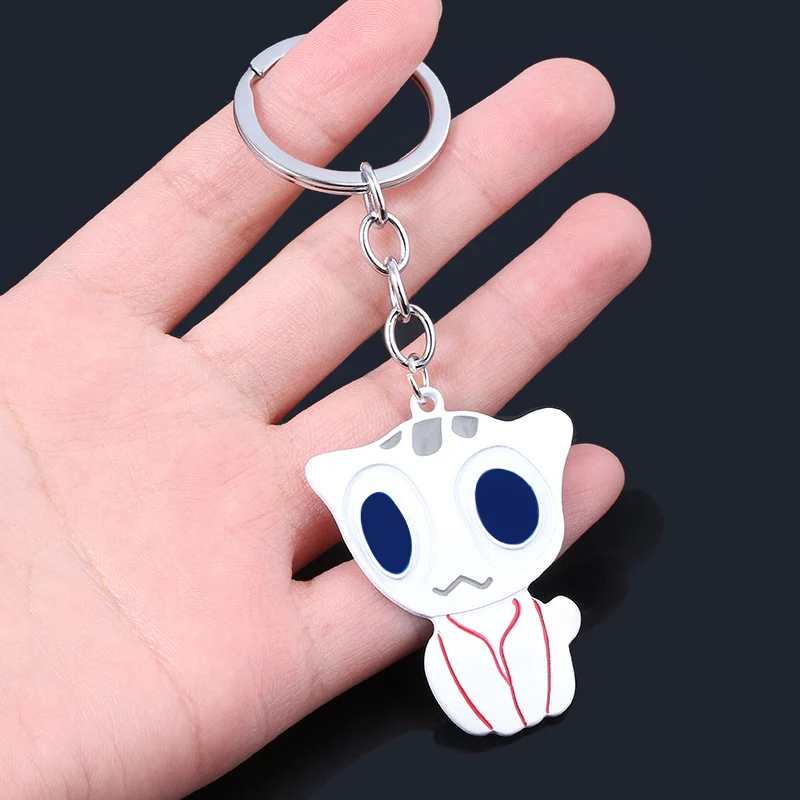 سلسلة مفاتيح لطيفة على شكل قطة كرتونية للنساء والرجال ، قلادة أسطورة زيلدا ، سلسلة مفاتيح ، مجوهرات