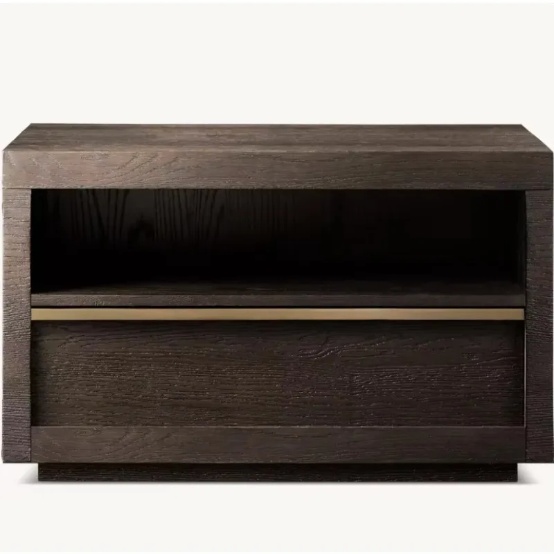 طاولة سرير مفردة من الخشب الصلب الفاخر - طاولة بجانب السرير فاخرة