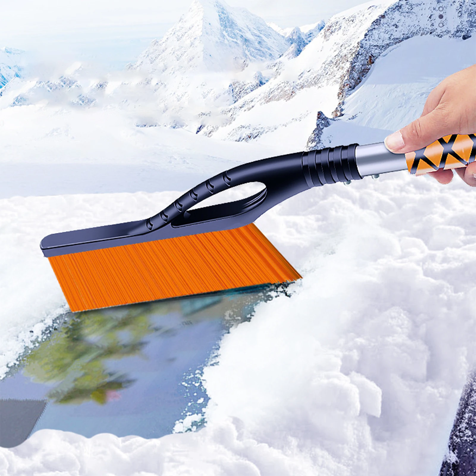 Snow Brush and Detachable Ice Scraper for Car Ice Scraper with Aluminum Body Scratch-Free Car Care for Winter