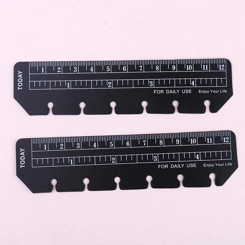 2pcs/lot Bookmark Rulers PP 6 Holes Ruler For Binder Planner Notebooks,fine Office School Index Ruler Bookmark Notebooks