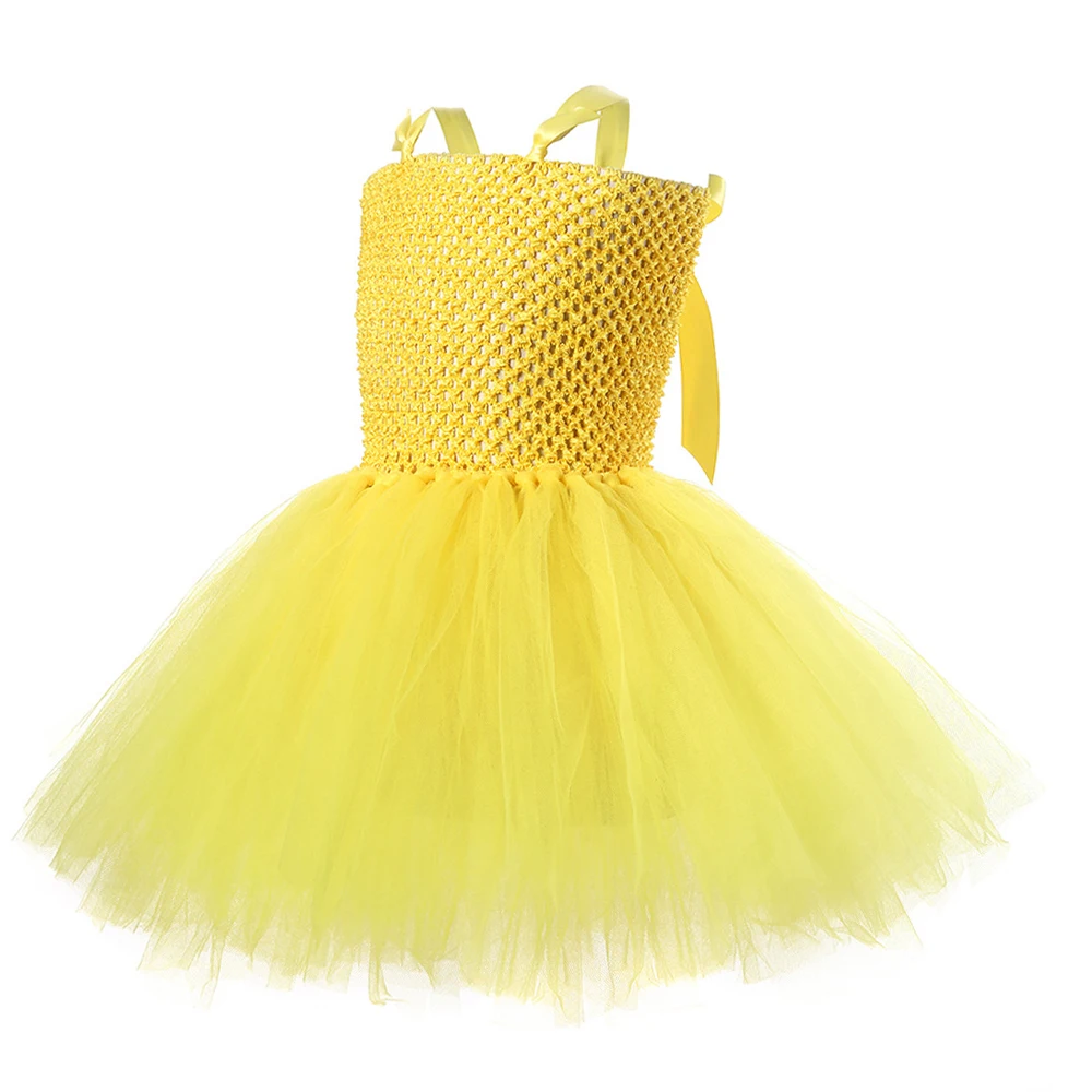 Baby Girls Yellow Pineapple Tutu Dress for Kids Fruit Birthday Party Costumes Children Chicken Cosplay Outfit with Crown Bag