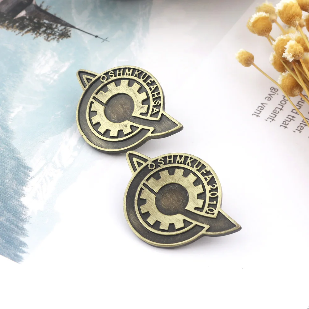 Cartoon Steins Gate Badge Brooches Pins Amadeus Makise Kurisu Labmen The Fate of The Stone Metal Pins Women Men Bag Shirt Gift