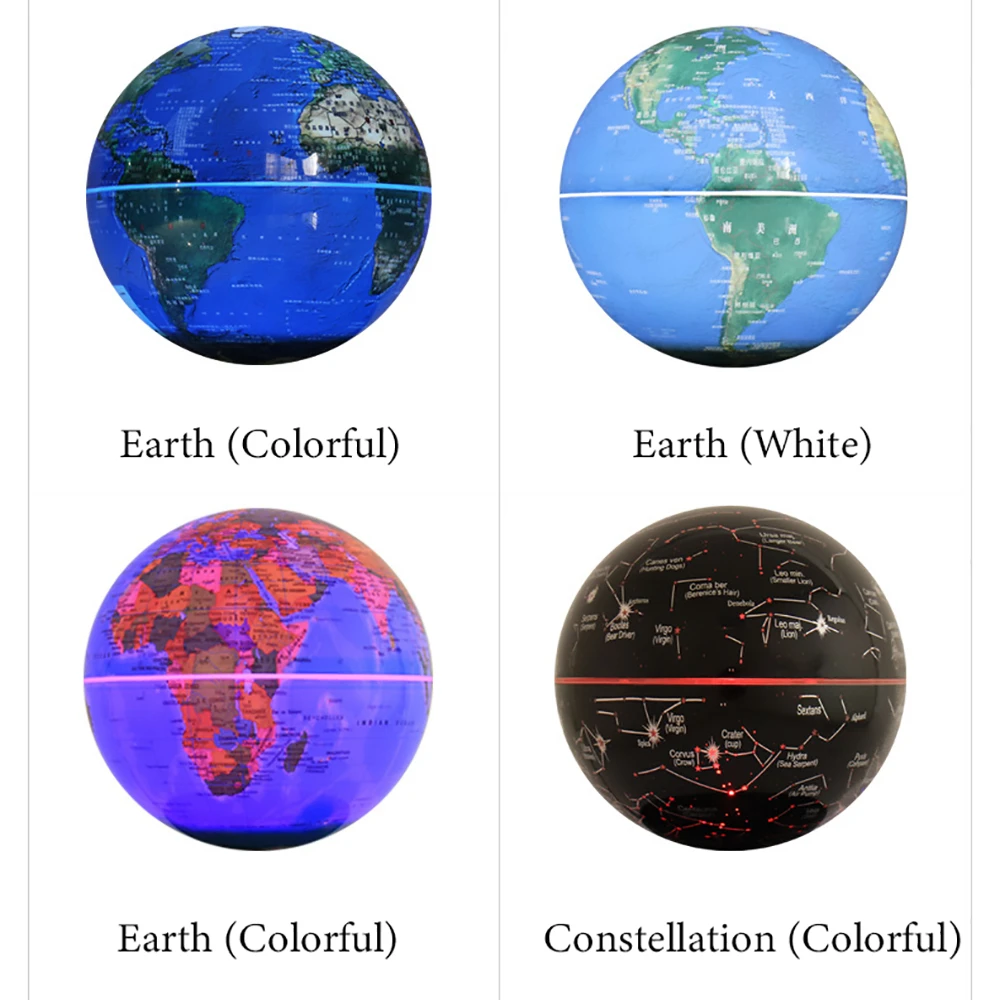 LED World Map Magnetic Levitation Floating Globe Lamp Lighting Decoration Terrestrial Globe Antigravity Magic Ball Night Lights