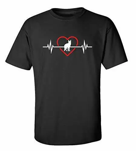 Heartbeat German Shepherd Adult Unisex Short Sleeve Tee Shirt BlackUnisex T-shirts for Men Women Summer Tees Cotton Luxury brand