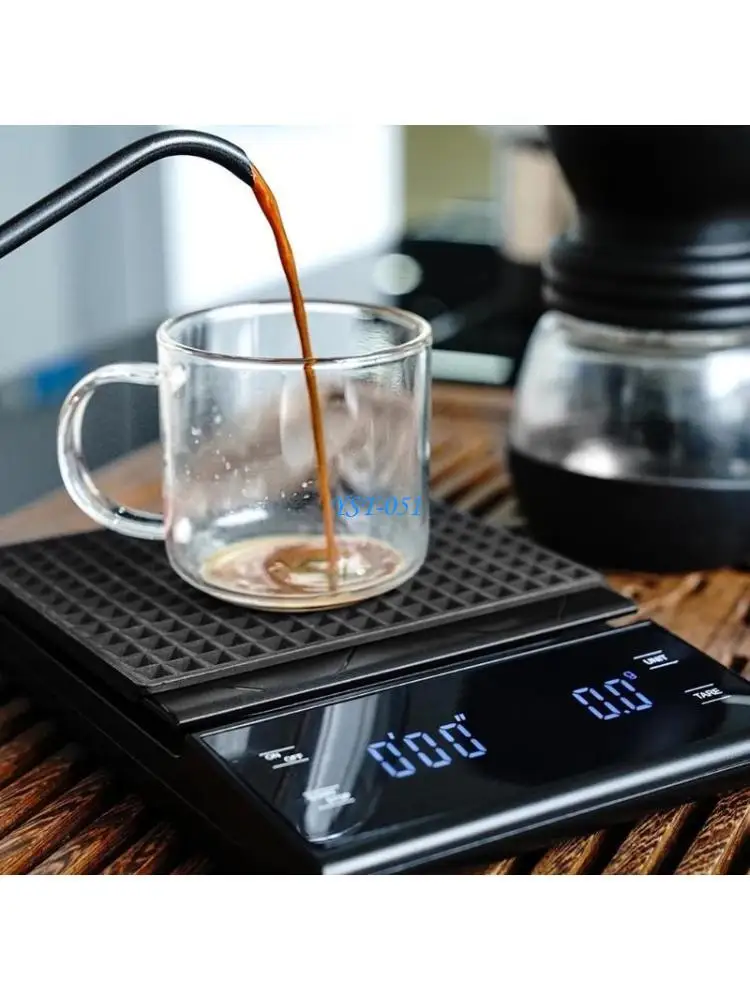 

E15A Coffee Scale with Timer Digital Kitchen Scale Cooking Baking Electronic Weighing 3KG/0.1g Sensors