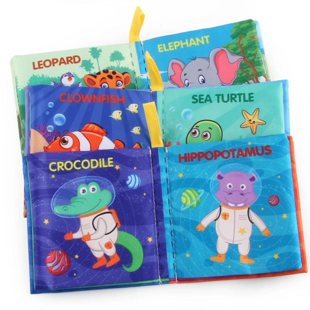 Children Enlightenment Early Educational Toys Kids Cloth Books English Animal Car Fruit Cognitive Book for Toddlers 12-72 Month view 6