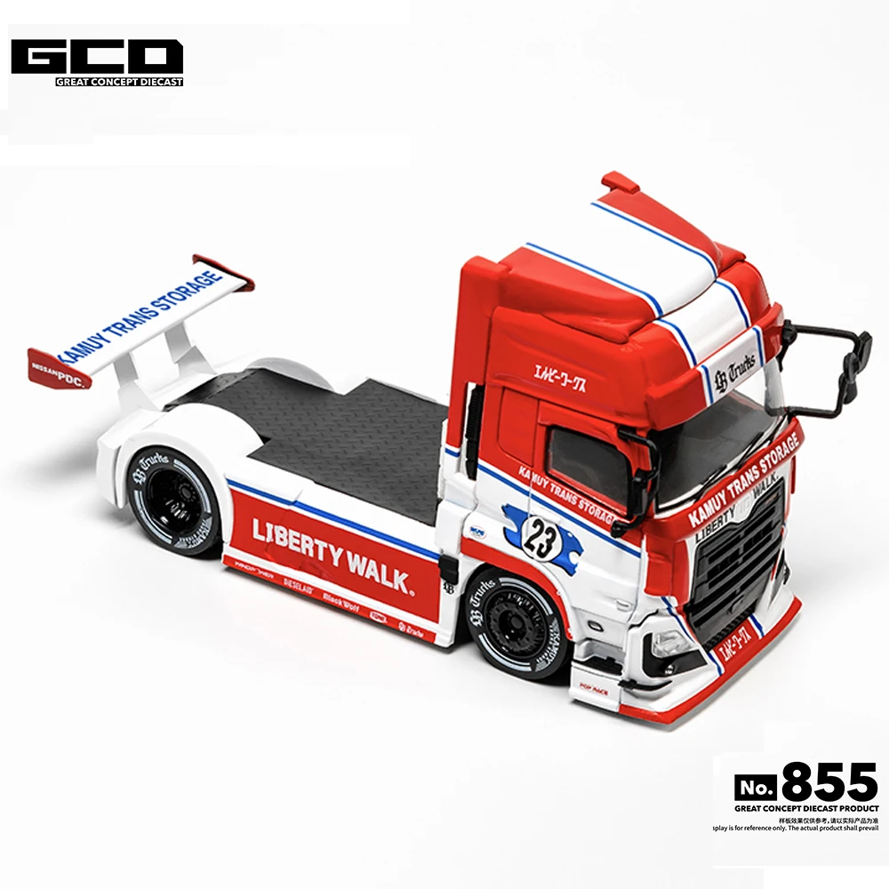 Pre-sale GCD 1:64 LBWK x UD Truck Tractor Double Authorization Alloy Model Car
