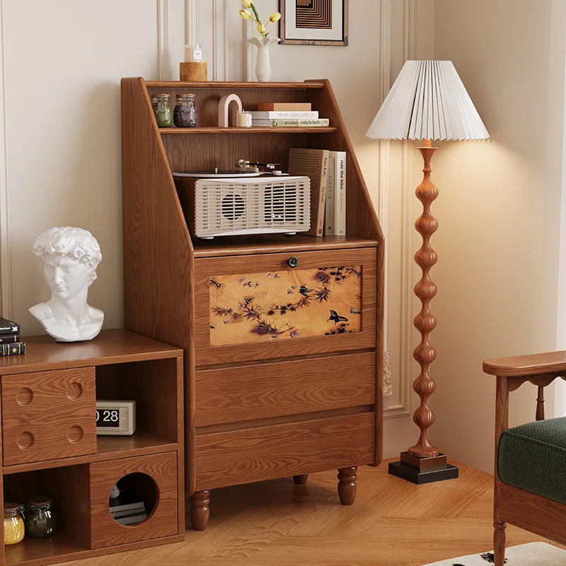 Боковые шкафы из цельного дерева, настенные шкафы для хранения из ароматной хмарной пряжи в гостиной, шкафы для хранения в спальне, современные