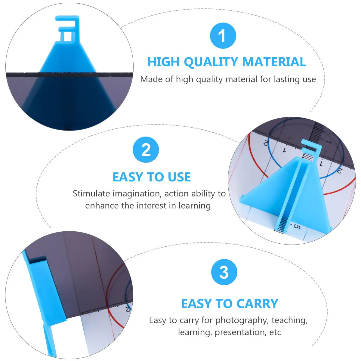 2Sets Flat Mirror Imaging Experiment Equipment Durabe Optical Science Teaching Equipment Physics Educational Learning Set