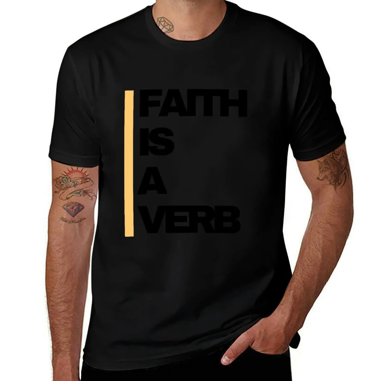 

FAITH IS A VERB - BOLD T-Shirt blue archive aesthetic clothes oversized t shirt men tshirt