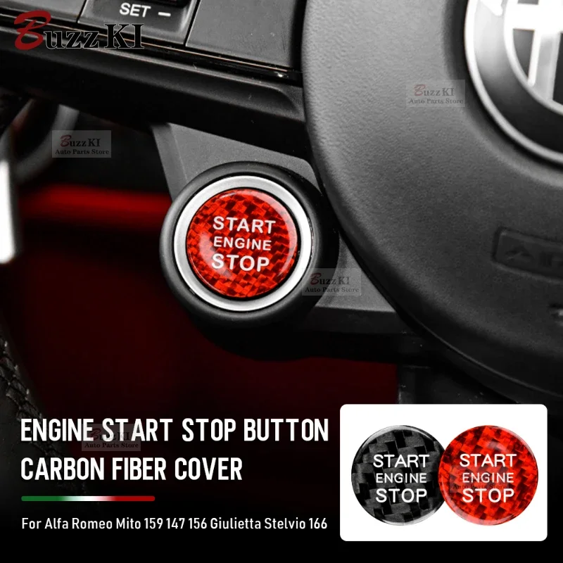 Car Start-Stop Button Sticker Suitable for Alfa Romeo Giulia Stelvio