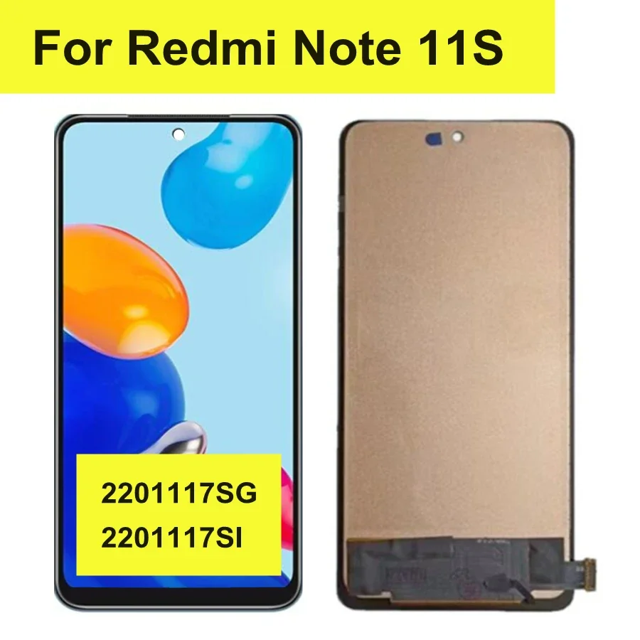 

6.43" TFT For Xiaomi Redmi Note 11s LCD Display 2201117SG 2201117SI Screen Touch Glass Digitizer For Redmi Note 11s display