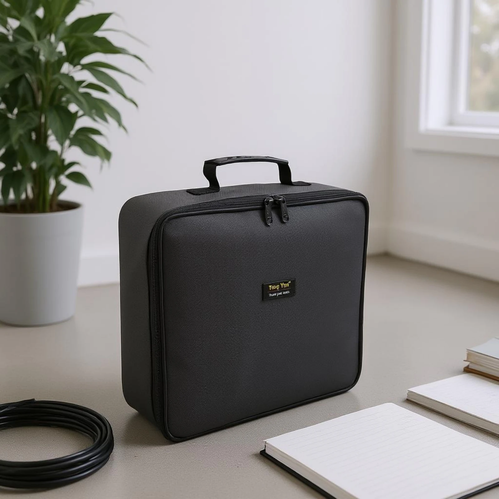 

Charging Bag with Divider Panel Electric Vehicle Charging Bag Padded Zippered