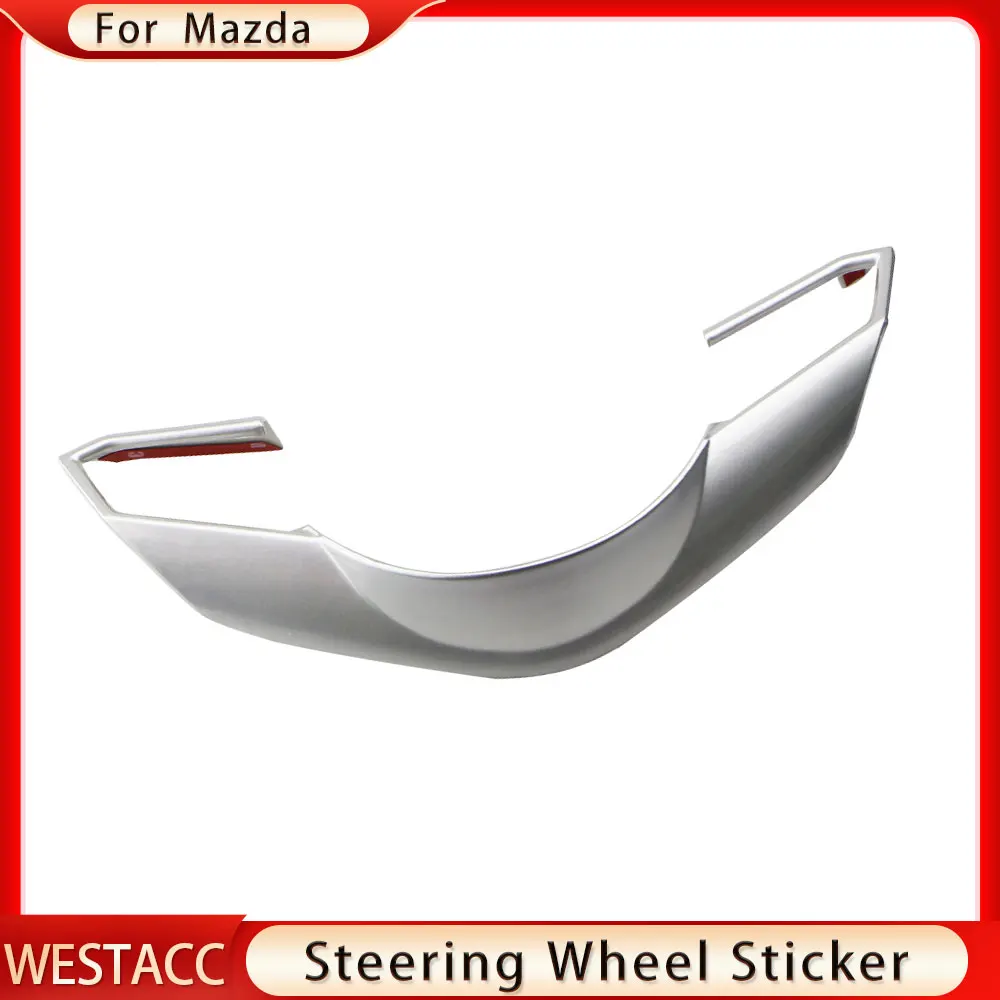 Car Steering Wheel Trim Circle Sequins Cover Sticker for Mazda 3 6 CX-3 CX3 CX-5 CX5 CX8 CX9 Axela Atenza 2017 2018 Accessories