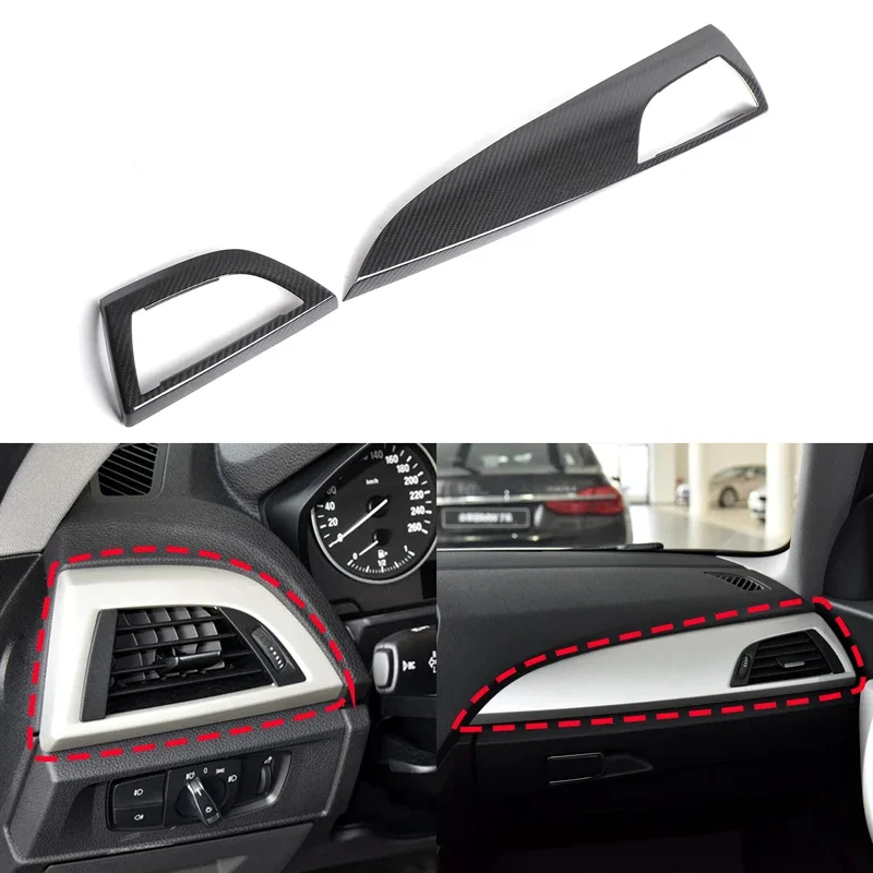 Real Carbon Fiber For BMW 1 2 Series F20 F21 F22 F23 2012-2017 Car side air outlet panel decorative sticker Car accessories LHD