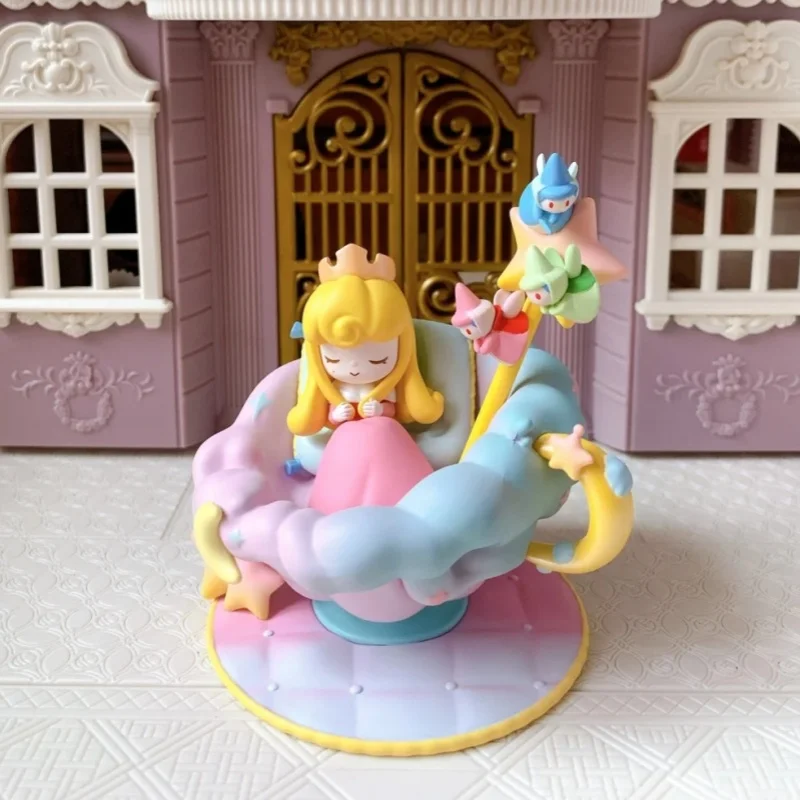 Disney Princess D-baby Series Action Figure Doll Toys Jasmine Belle Snow White Aurora Ariel Toys Decoration Girls Gifts Toy