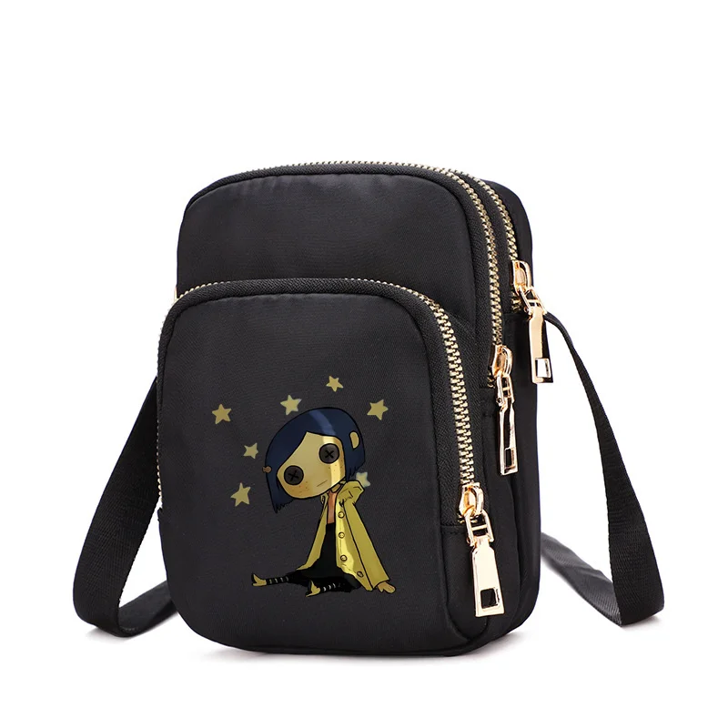 Carino Coraline Borse da donna Nuovo popolare Mini borse causali Zaini femminili Borsa da cartone animato Borse a tracolla in nylon Borsa da donna