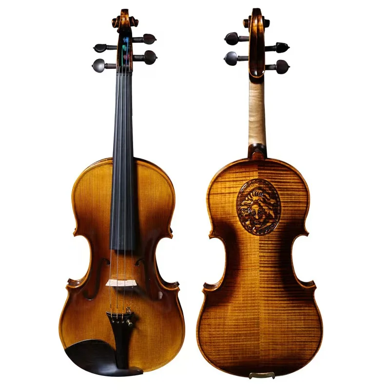 violin high quality tiger skin solid wood ebony handmade piano