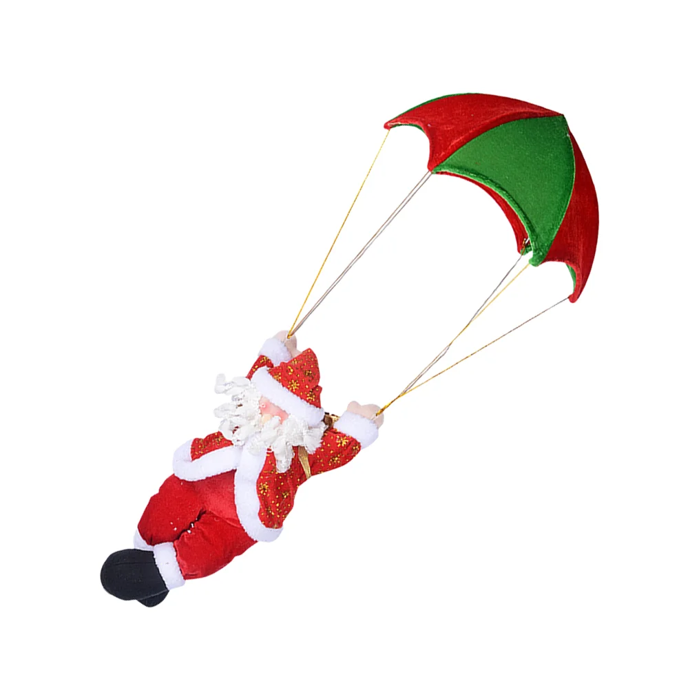 Skydiving Santa Claus Plush Toy Christmas Tree Pendant Cloth nament Festive Decoration Xmas Gifts Parachute Santa