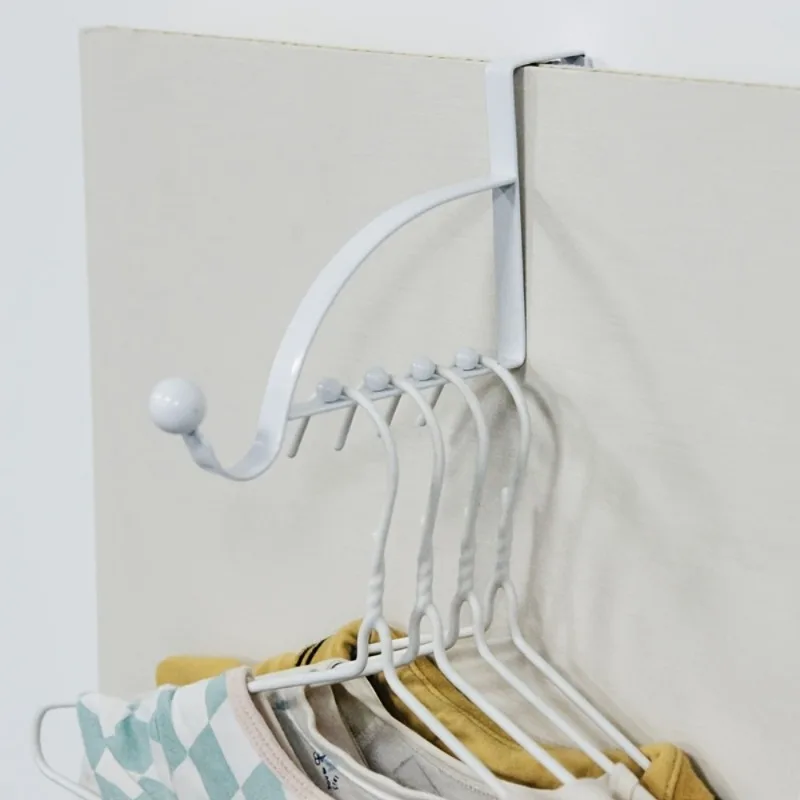 1PC Door Rear Hook Clothes Coat Hat Towel Hanger Door Back Wall Mounted Hooks Cabinet Wardrobe Metal Clothes Hat Home Storage view 6