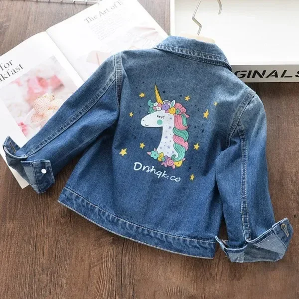 Mickey Denim Jacket For Boys Fashion Coats Children Clothing Autumn Baby Girls Clothes Outerwear Cartoon Jean Jackets Coat