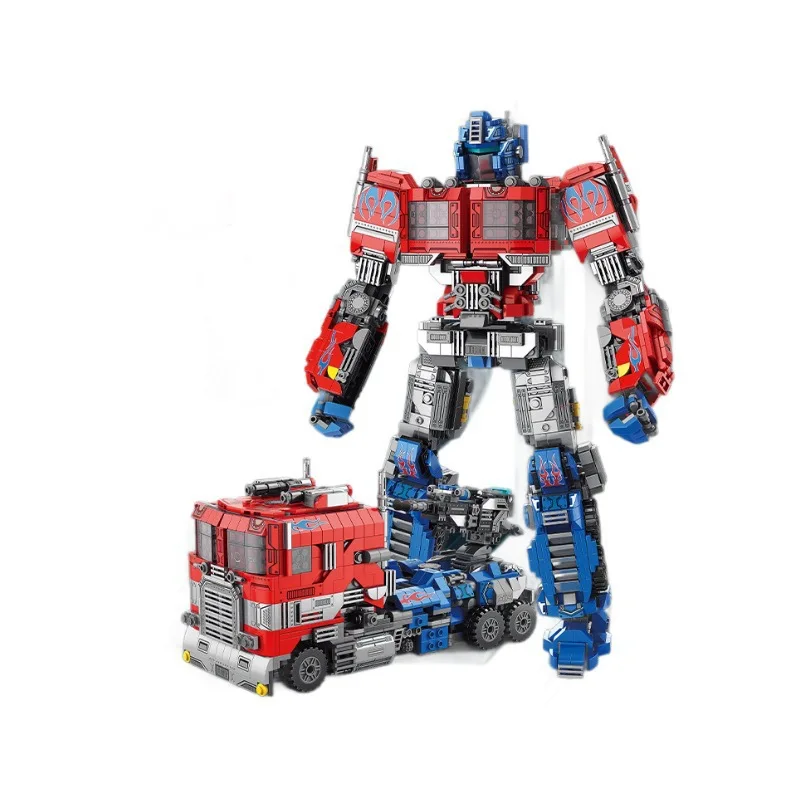 Autobots Decepticons Building Blocks Transformation Robot Children Educational Assembly Car King Kong Brick Assemble Toy Gift