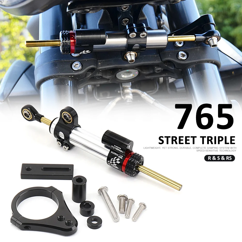 Motorcycle Accessories For Triumph Street Triple 765RS 765 RS 765 S Damper Shock Absorber Stabilizer Steering Dampers Bracket