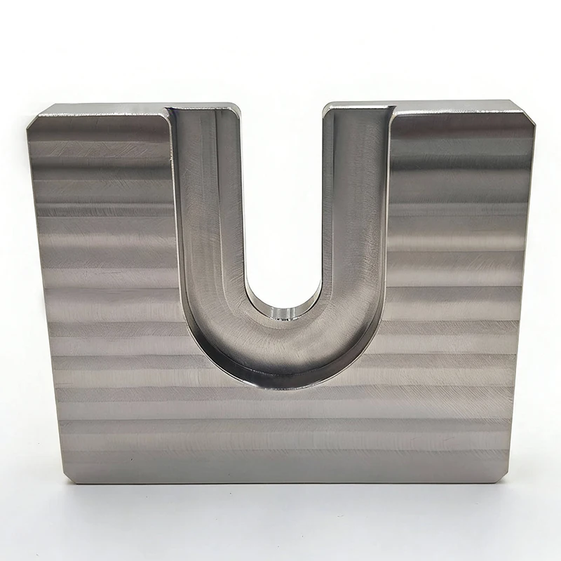 Custom Machining U-Shaped Groove Mechanical Stop Block One-Piece Arc Positioning Insert CNC Machining Parts