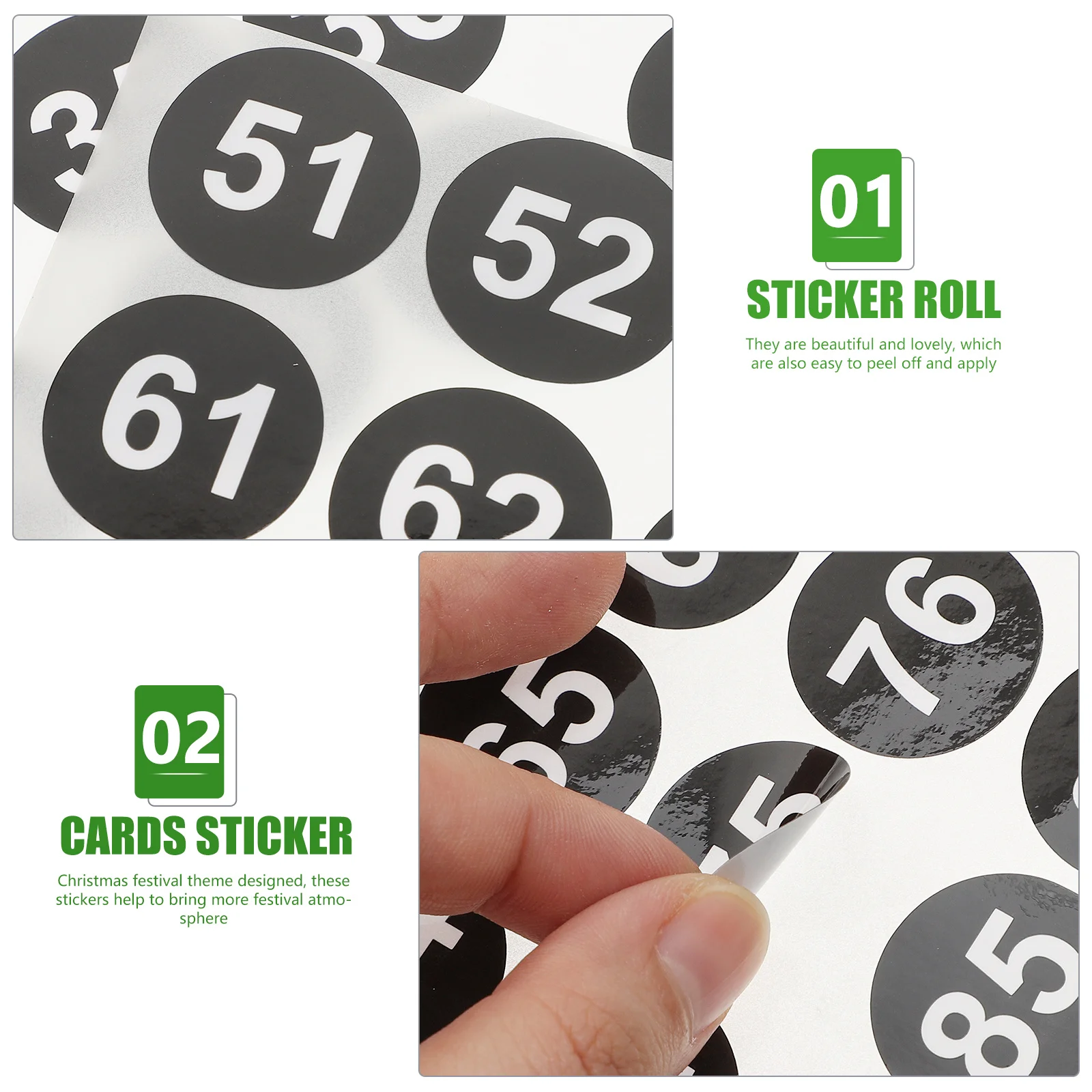 20 Sheets Digital Labels Round Self-Adhesive Number Stickers For Inventory Management Storage Organization Files Folders Office