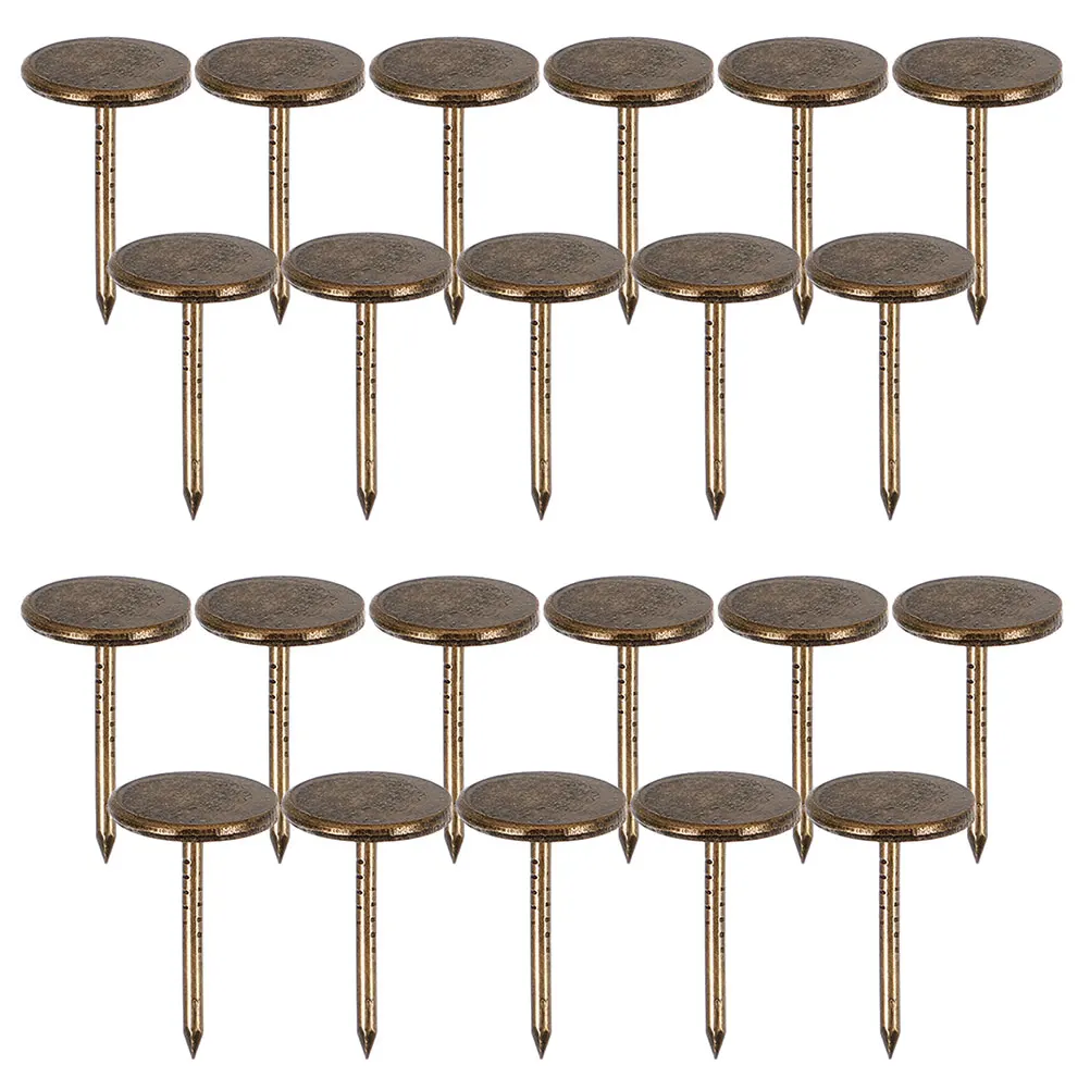 

150 шт., бронзовые винтажные металлические декоративные кнопки с плоской головкой для большого пальца для настенного художественного плаката, домашнего офиса, обивочные кнопки «сделай сам», тяжелые