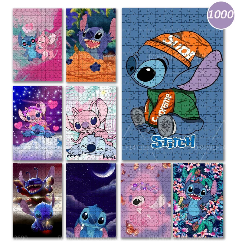 Disney Lilo&Stitch Movie Posters 1000 Pieces Wooden Puzzles Adult Children Toys Puzzle Games Family Handmade Gifts Collectibles