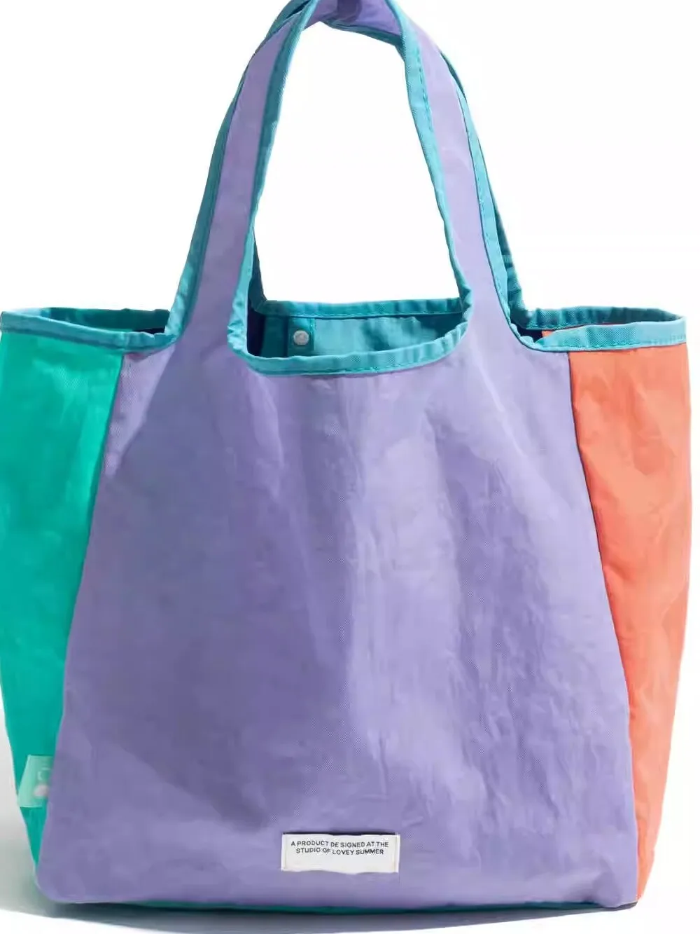 

2024 New Durable Canvas Tote Bag Color Blo Handbag Soft Handle Spring Faion Car Sewing Line Details ex Ox Cloth