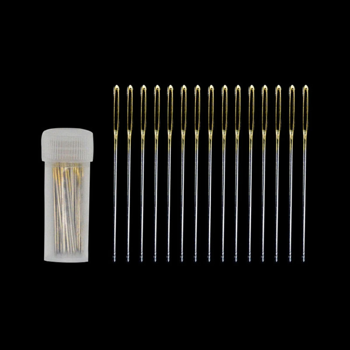 30PCS Cross Stitch Needles, Gold Tail Blunt Head Needles for Embroidery DIY Sewing Tool