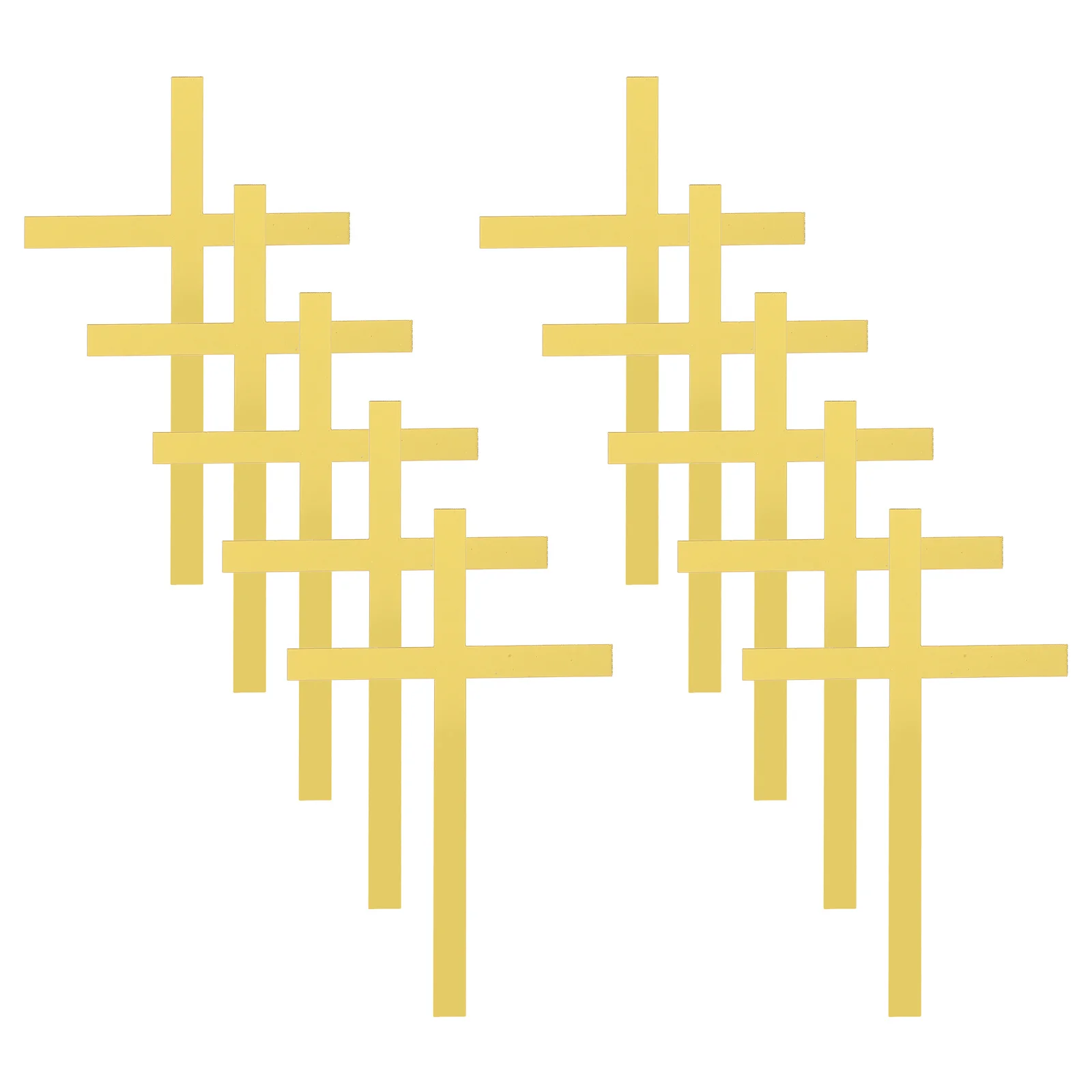 

10pcs Cross Decorations Acrylic Cupcake Toppers For Wedding Birthday Party Baptism Inserts Festival Dessert Decor Party Cake