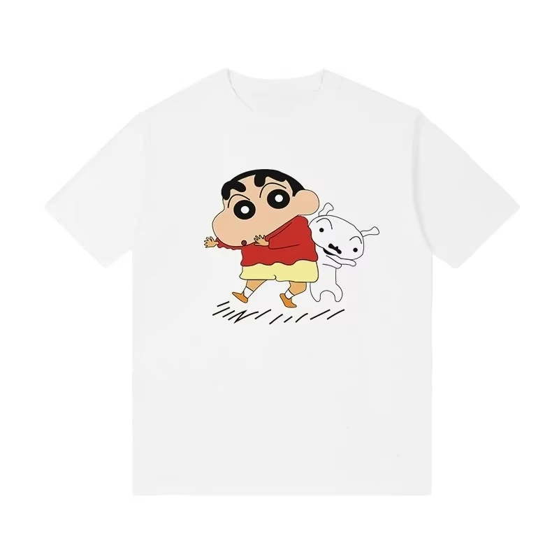 2026 Sommer Crayon Shin Chan Cartoon-Print Baumwoll-T-Shirt für Kinder und Erwachsene, Rundhals, Lässige Streetwear, Weiches, Bequemes, Modisches Oberteil – Detail 5