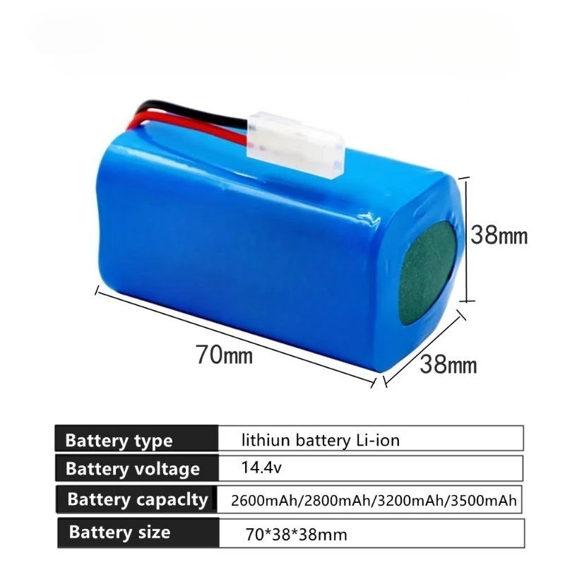 4S1P Rechargeable Battery for Xiaomi G1 R30 R35 for Xiaomi Mi Robot Vacuum-mop Essential Robot Vacuum 14.4V 3500mah Battery