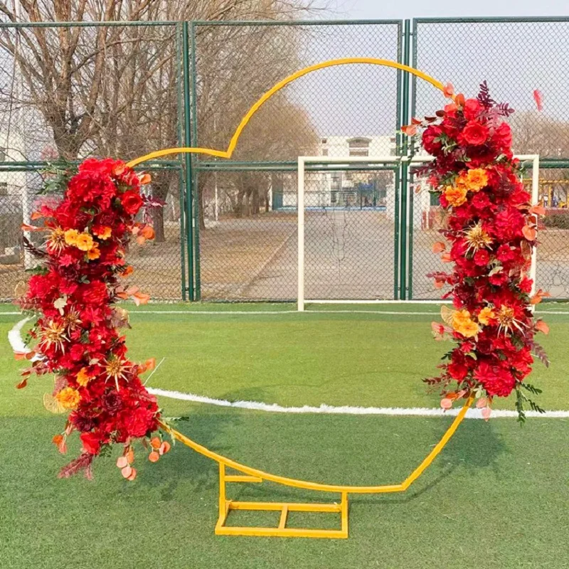 

Heart Shaped Wedding Arch Decoration Flower Stand Wedding Background Decor 6.56ft Metal Arches Propose Marriage Decor