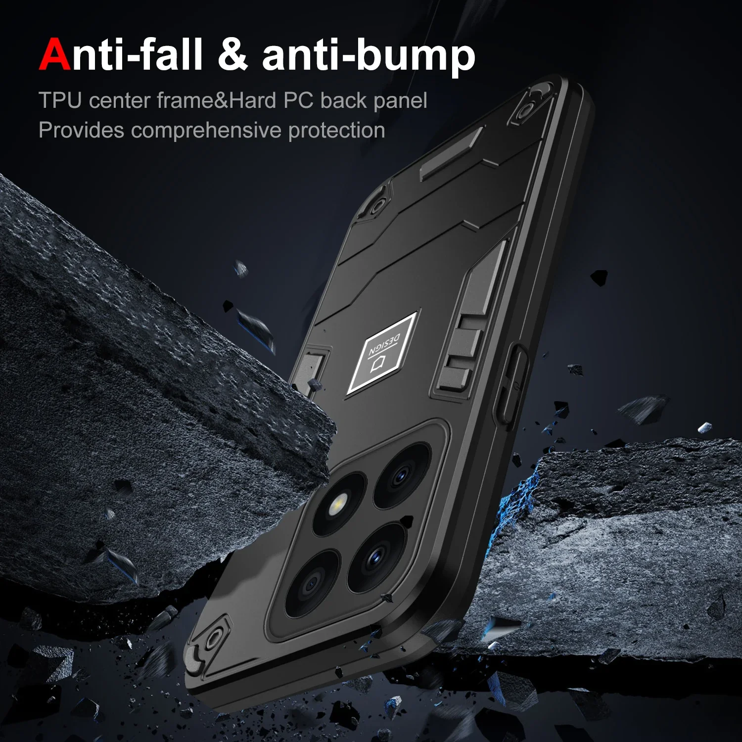 2 in 1 Hybrid Armor Shockproof Phone Case For Honor X8B X8A X6A X6 4G X8 5G 70 Lite TPU Frame Hard Plastic Protective Back Cover