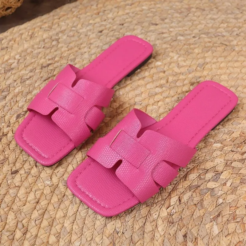 Summer Slippers 2024 Women Flat Luxury Outdoor Beach Flip Flops Female Sandals Trend Brand Design Slides Shoes for Woman New