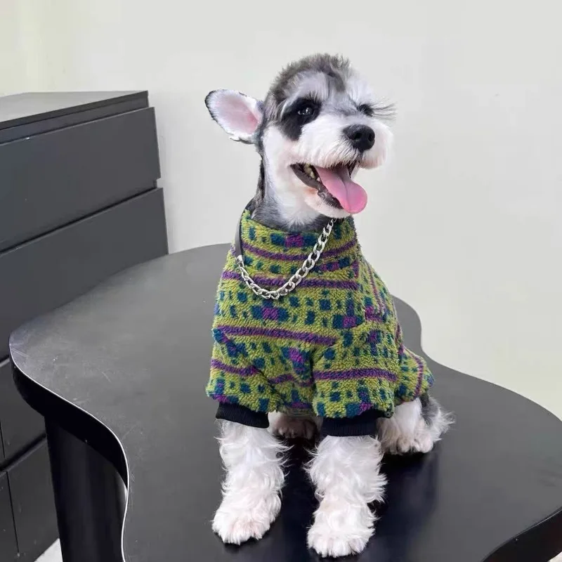 

Модная зеленая флисовая толстовка с капюшоном для собак, осенне-зимняя одежда для собак, вельветовая одежда для шнауцеров, тедди, милых австрийских бархатных такс.