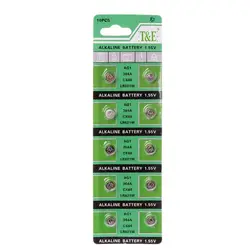 10PCS Watch Battery AG1 1.55V 364 SR621SW LR621 621 LR60 CX60 Alkaline Button Coin Cell Batteries for Watches