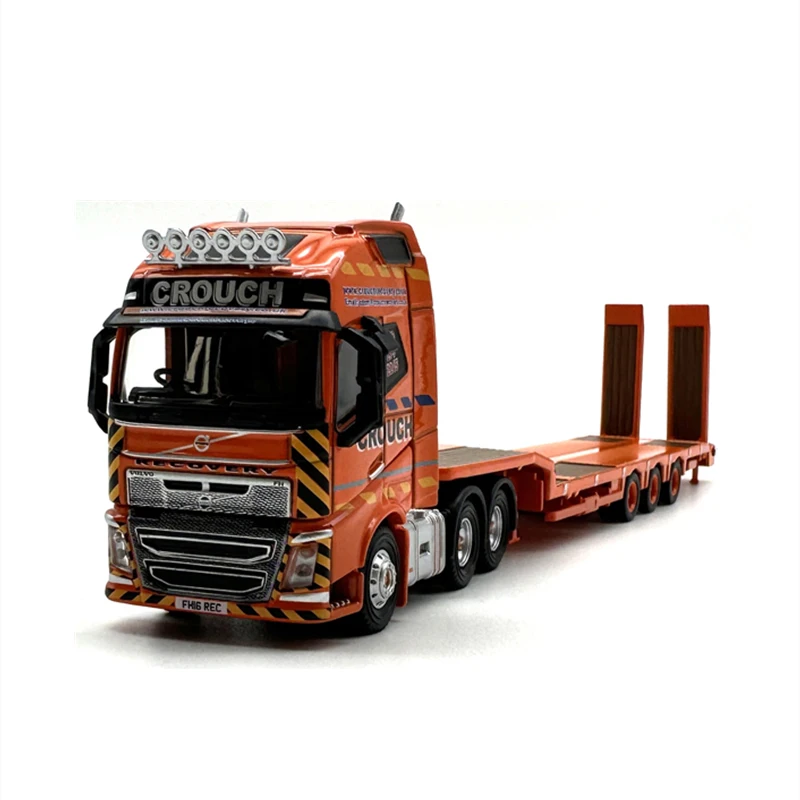 OXFORD 1:76 Scale Diecast Alloy Volvo FH4 GXL Semi-low Loader Toys Cars Model Classics Adult Souvenir Gifts Static Display