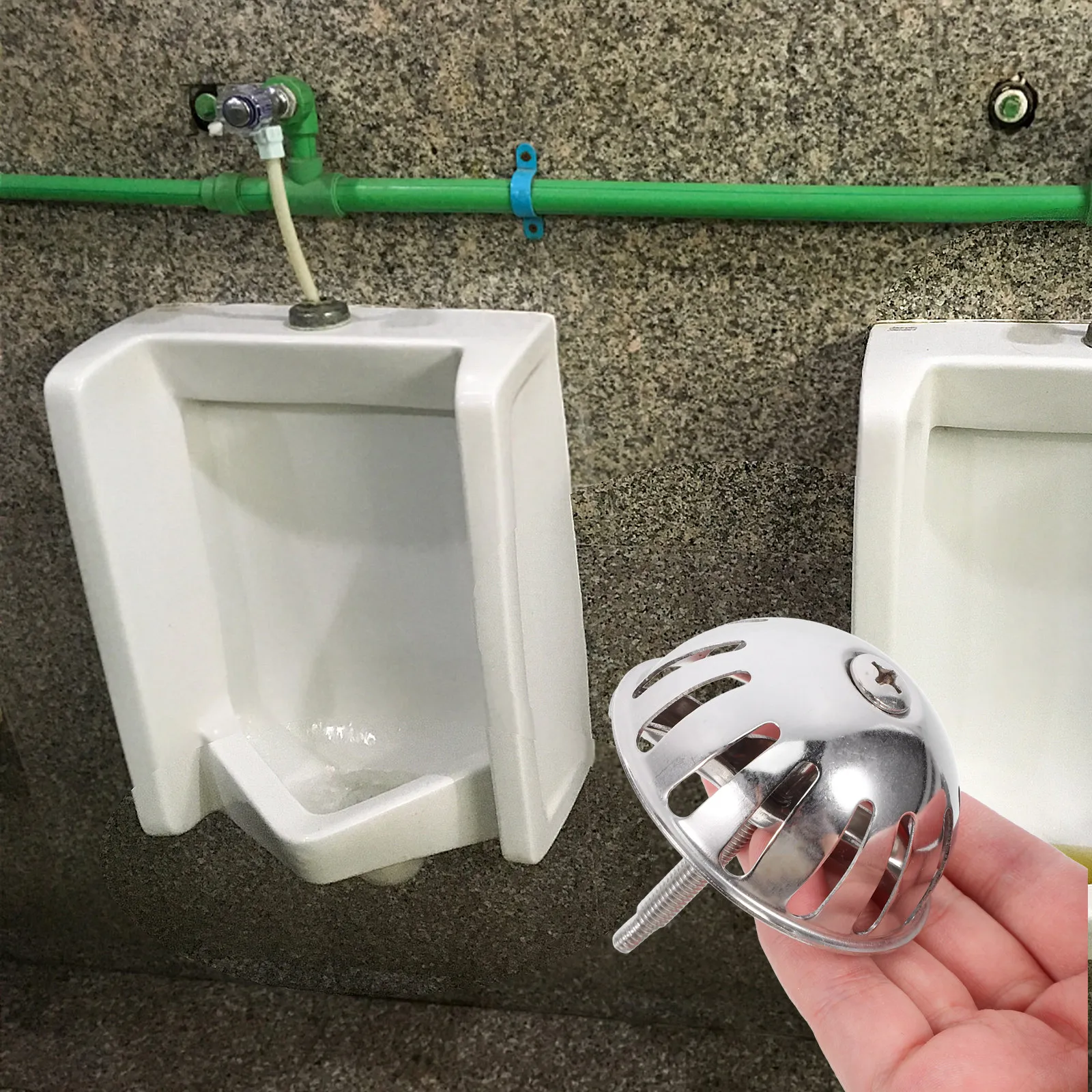 Polished Stainless Steel Urinal Strainer Cap Prevents Clogs Easy Removal Maintenance Urinal Drain Filter Stopper Accessory